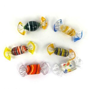 Vintage Murano Glass Italian Candy 6 Piece Set